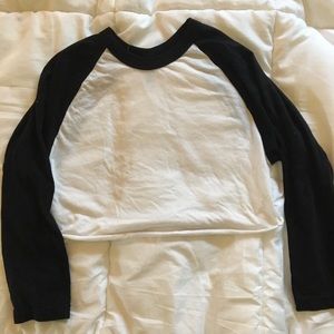 American Apparel Cropped Baseball T